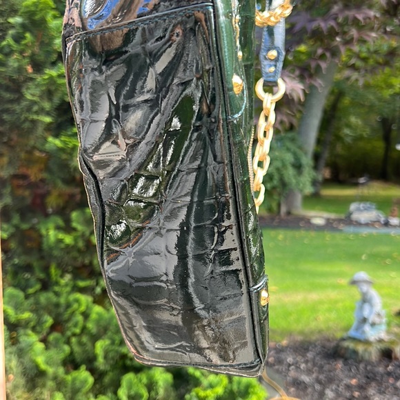 Hunter, green, patten, leather bag - Picture 7 of 9